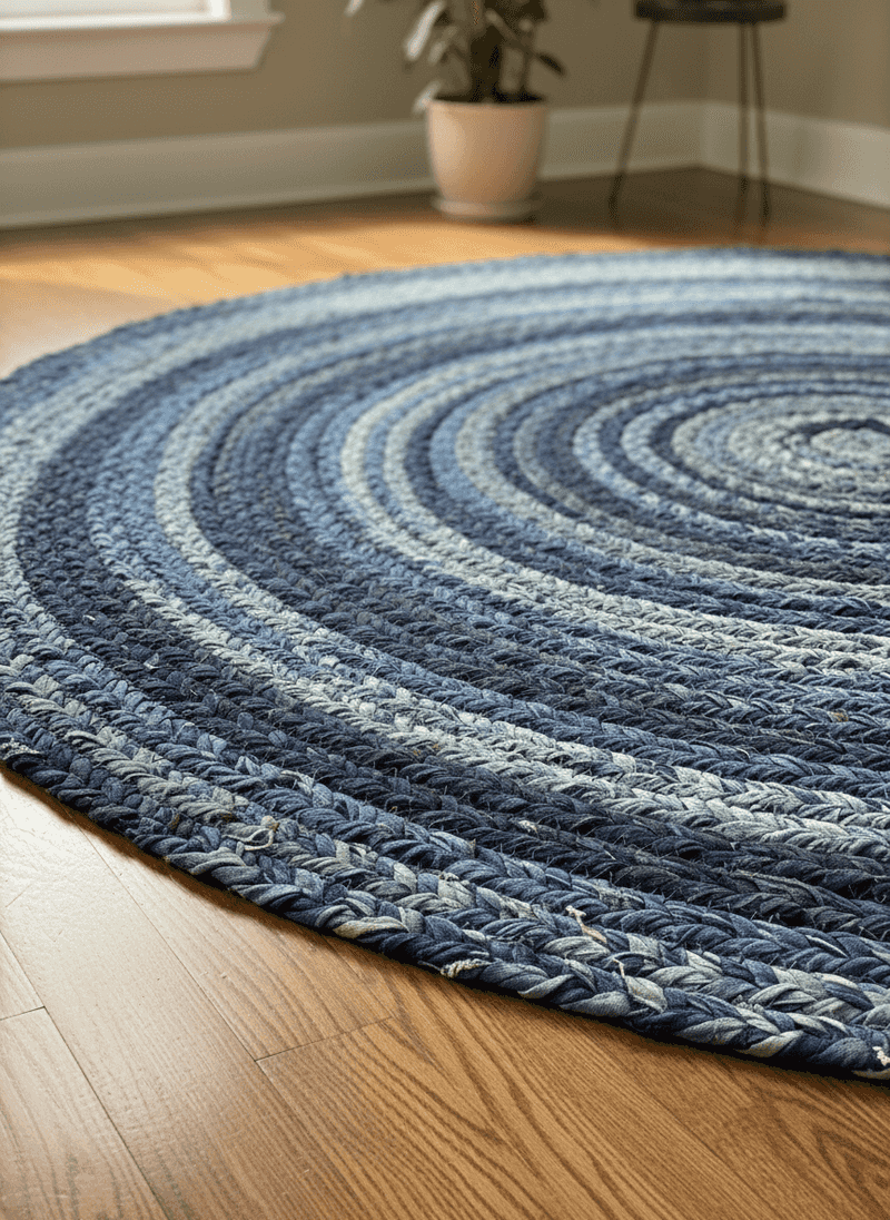 Braided Denim Rug