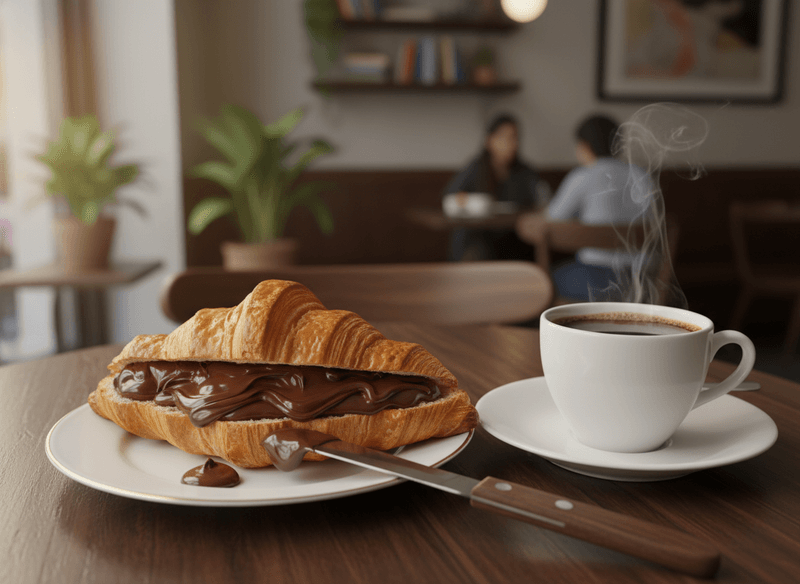 Store-Bought Croissant with Nutella