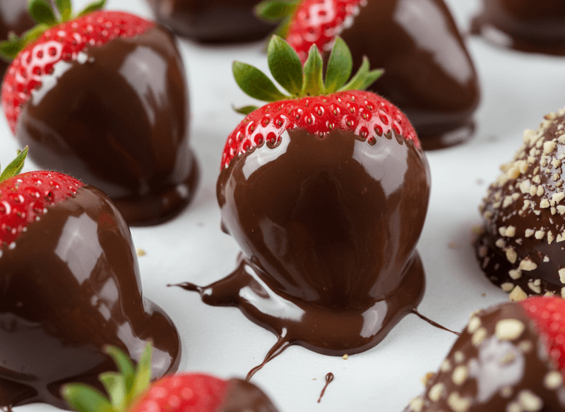 Dark Chocolate-Dipped Strawberries (70% Cacao)