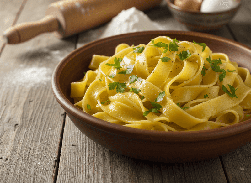 From-Scratch Egg Noodles with Butter and Parsley