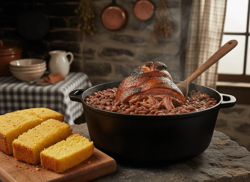 Depression-Era Pinto Beans with Ham Hock