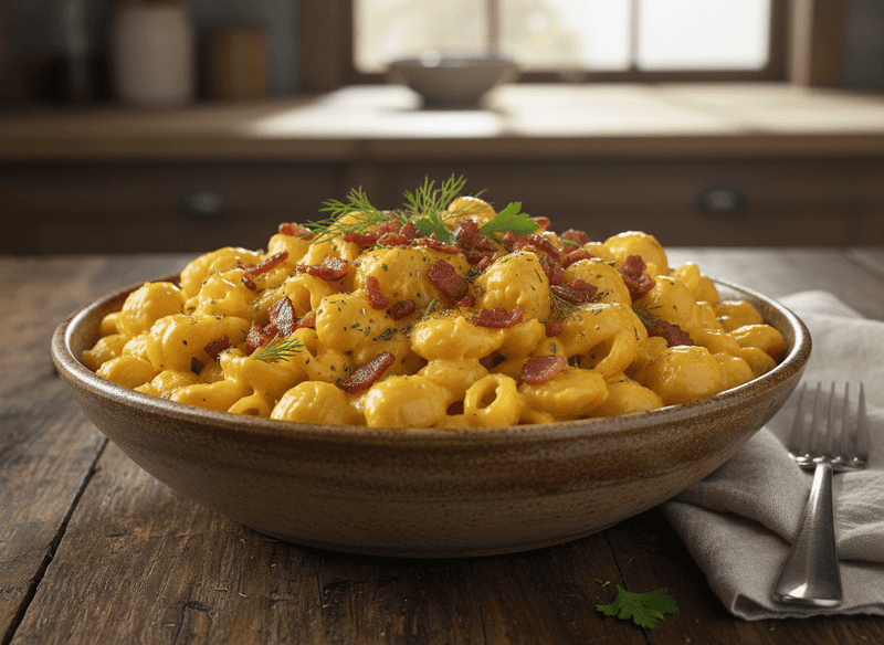 Bacon Ranch Potato Soup Mac & Cheese