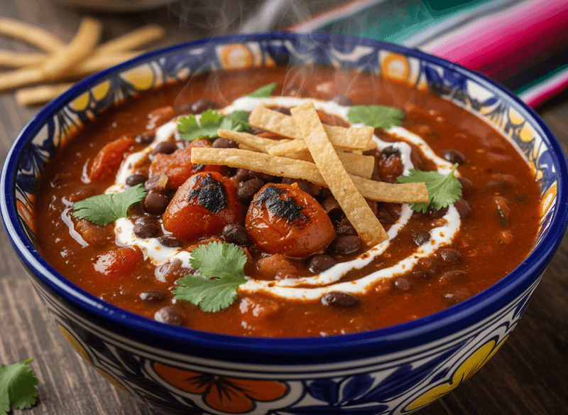 Spicy Black Bean & Fire-Roasted Tomato Soup