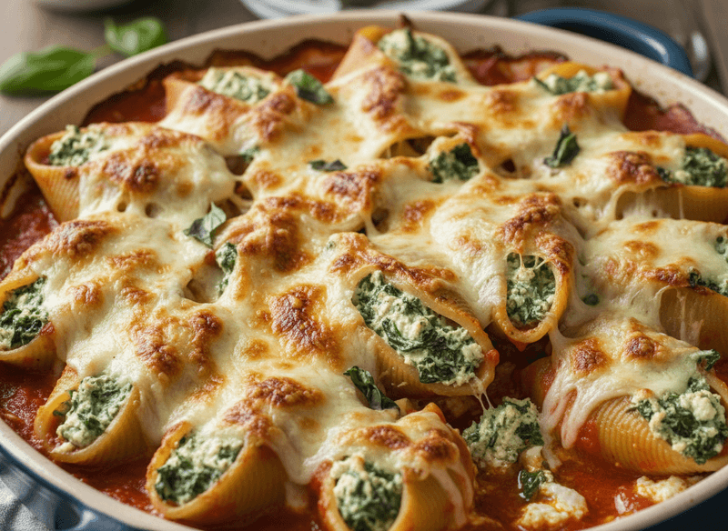 Spinach and Ricotta Stuffed Shells