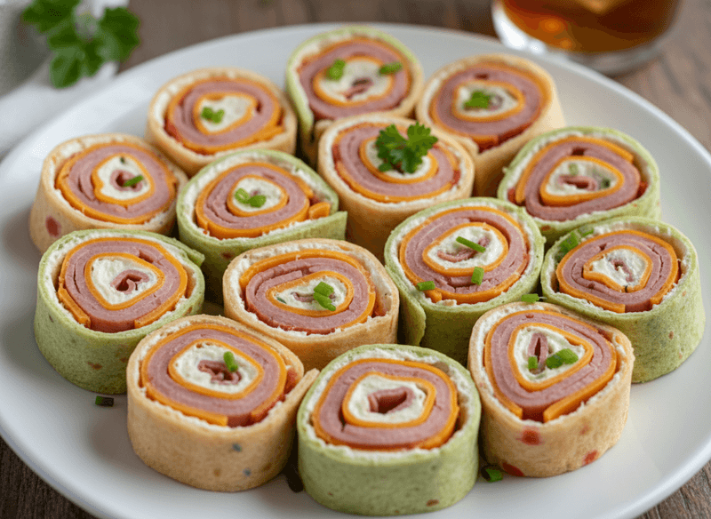 Turkey and Cheese Pinwheel Roll-Ups