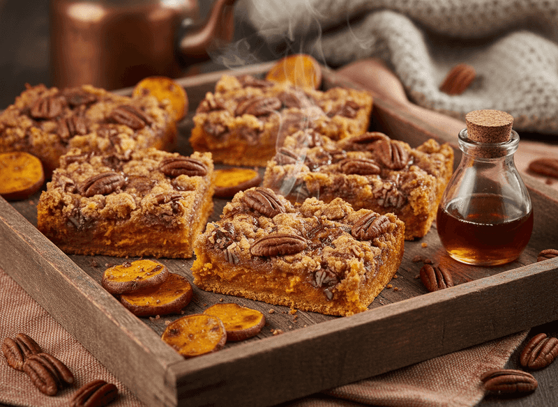 Maple Pecan Sweet Potato Breakfast Bars