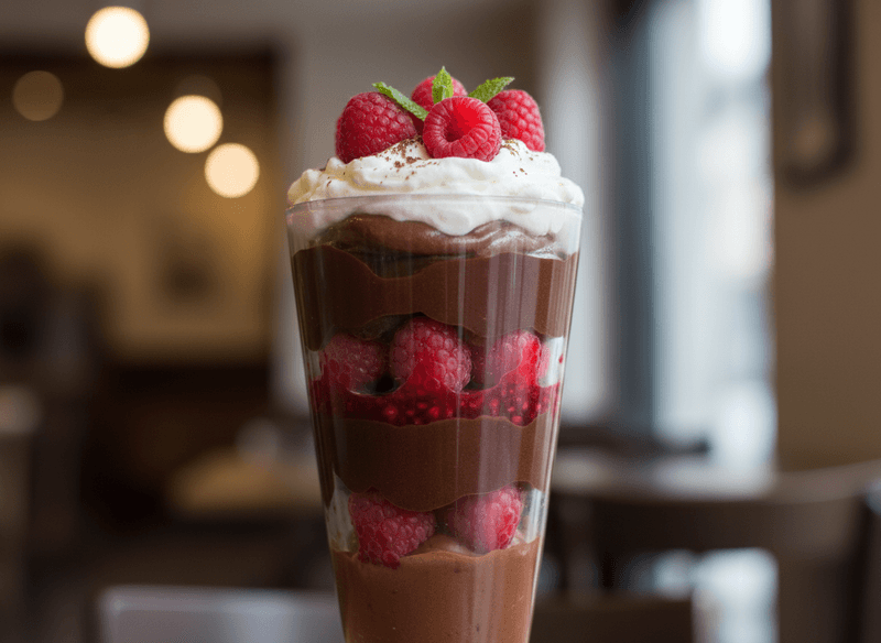 Dark Chocolate and Raspberry Parfait