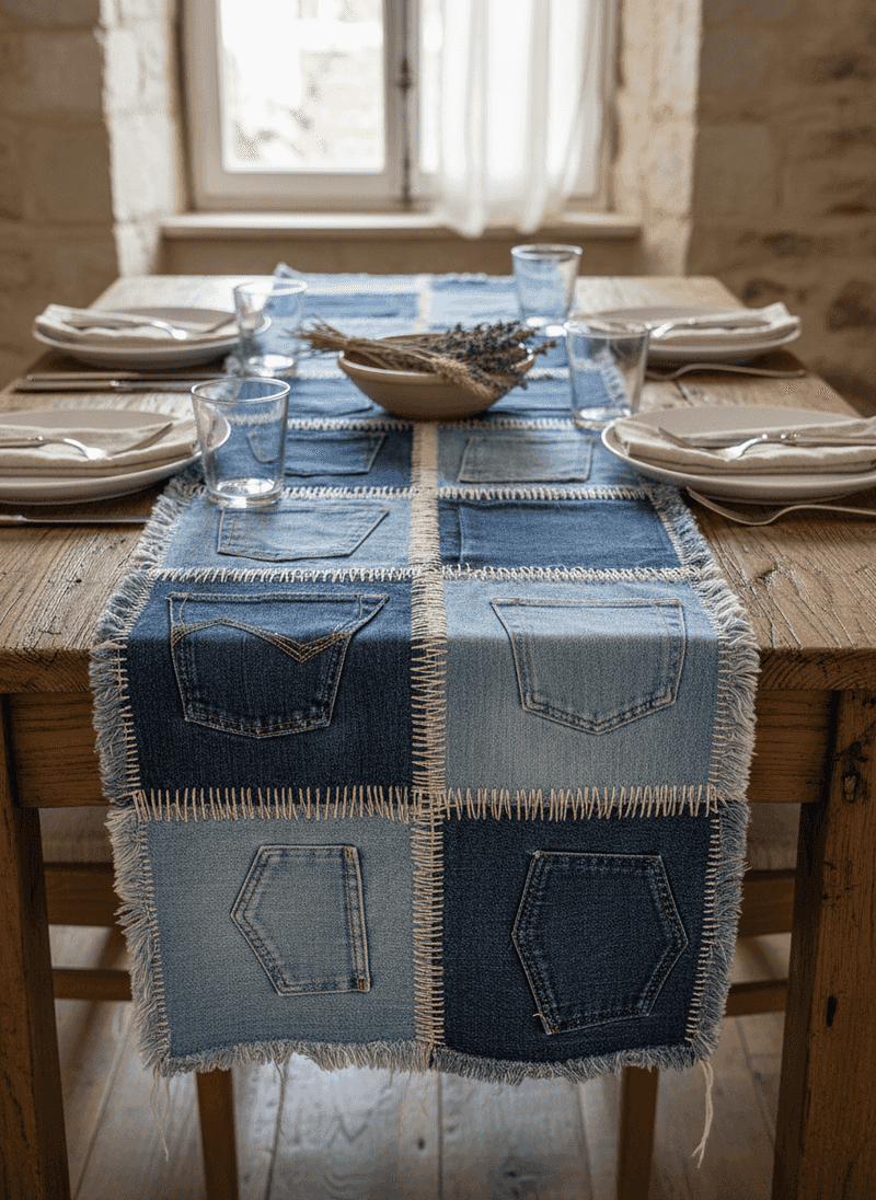 Frayed-Edge Table Runner