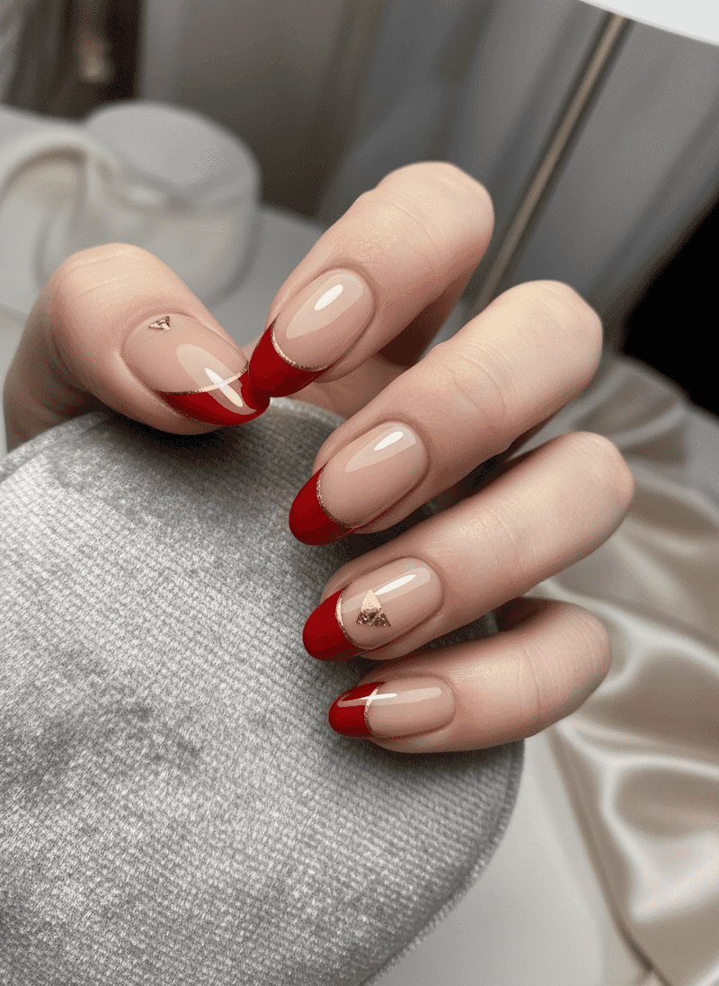 Red Tips with Gold Foil Edge