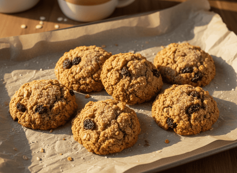 Oatmeal Raisin Energy Cookies (Naturally Sweetened, Small Batch)
