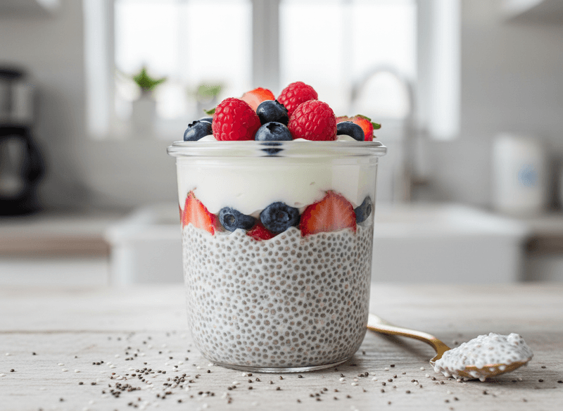 Chia Seed Pudding with Coconut Cream