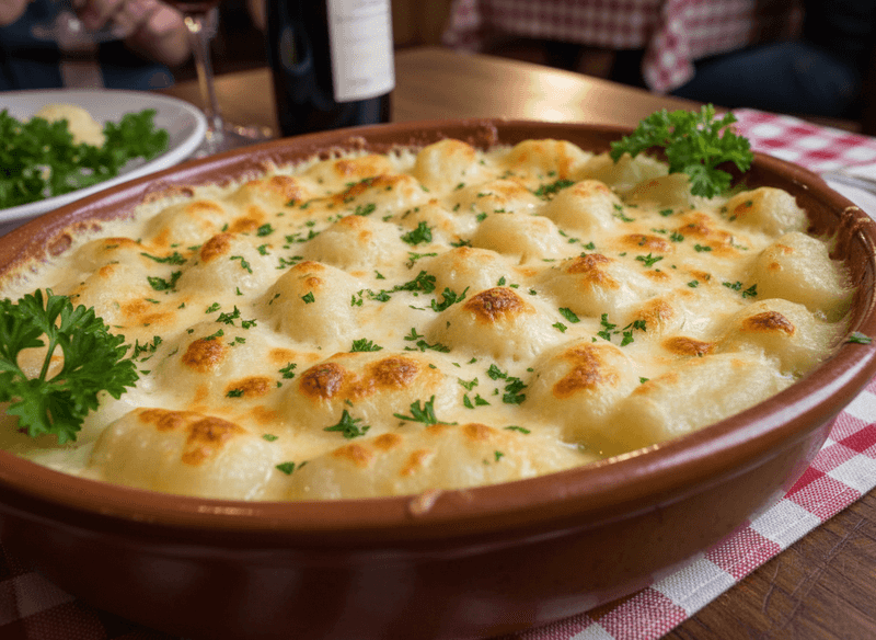 Baked Gnocchi with Creamy Parmesan Sauce
