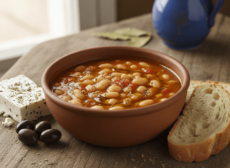 Greek Fasolada (White Bean & Tomato Soup)