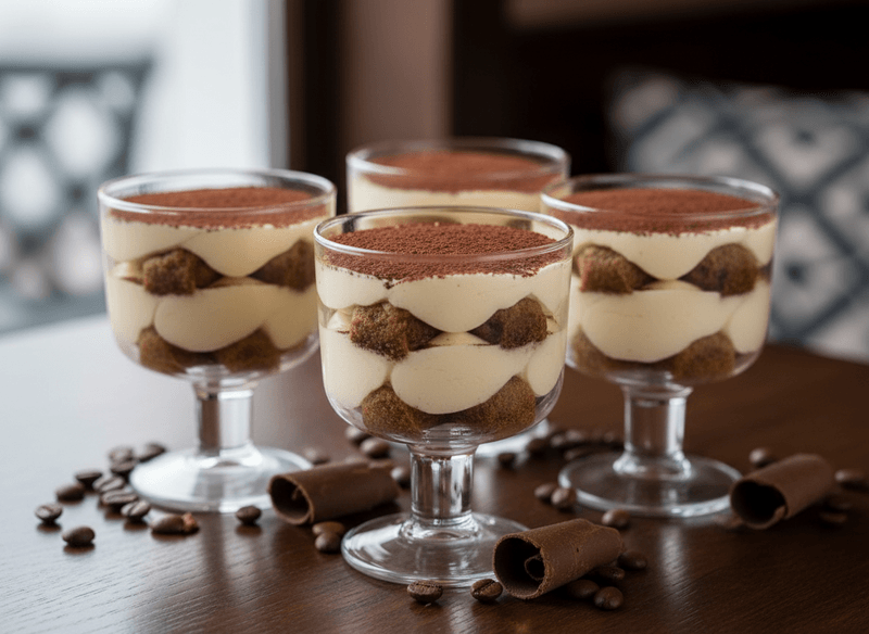 Tiramisu Cups (No-Bake but Fancy)