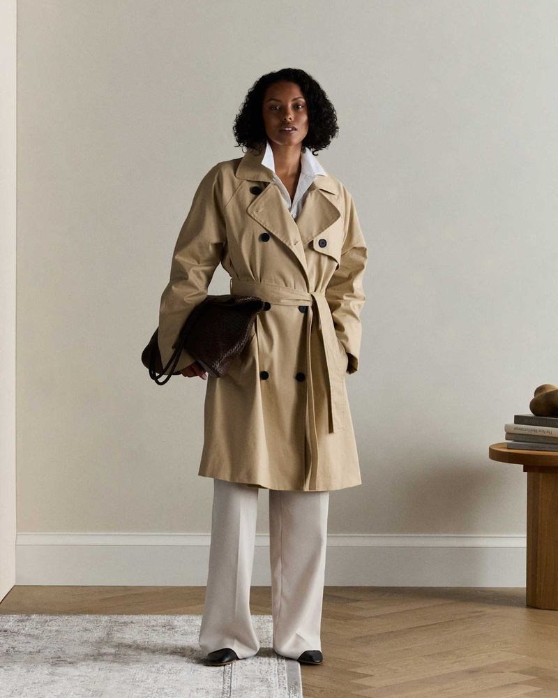 Quince Comfort Stretch Trench Coat