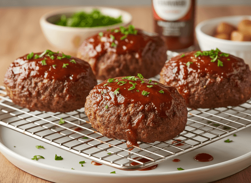 BBQ Glazed Meatloaf Minis
