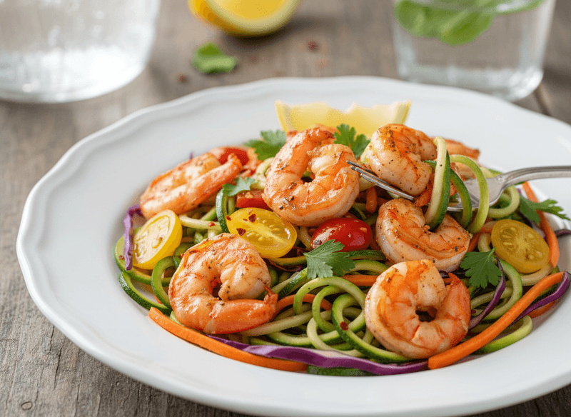 Shrimp and Zucchini Noodles