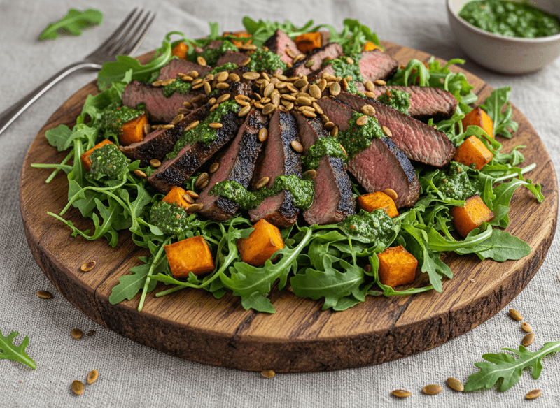 Steak & Roasted Sweet Potato Salad