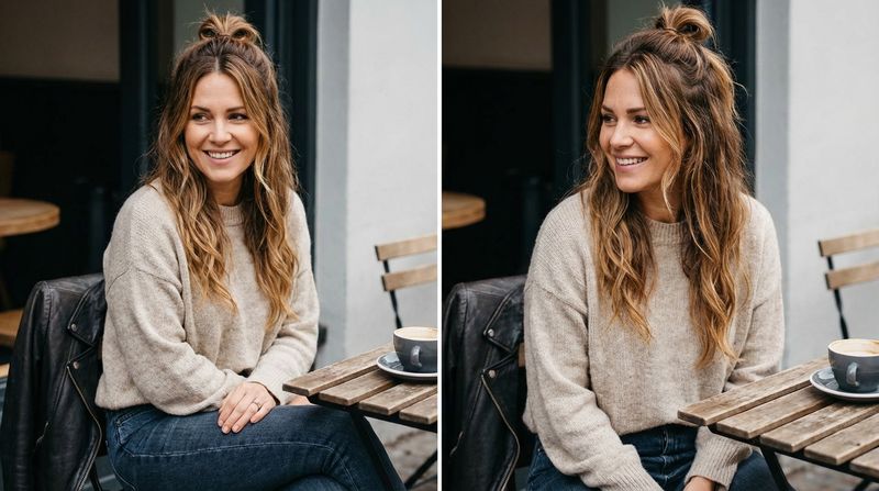 Half-Up Top Knot with Loose Waves