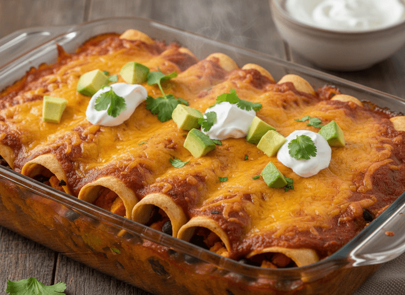 Sweet Potato & Black Bean Enchiladas