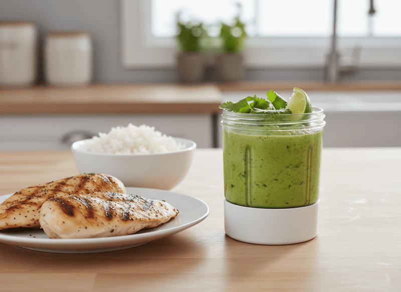 Creamy Avocado–Cilantro Green Sauce