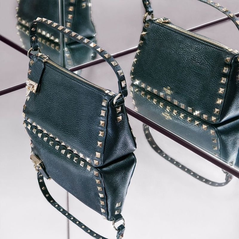 Valentino Garavani Rockstud Crossbody Camera Bag