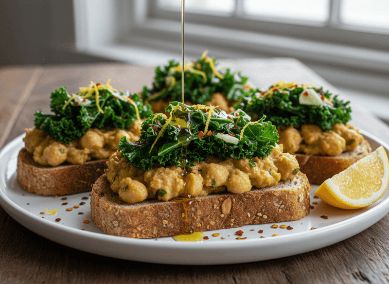 Chickpea & Kale Toast