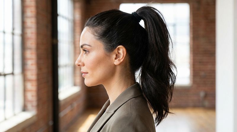 High Ponytail with Volume at the Crown