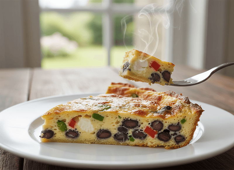 Black Bean & Pepper Jack Quiche