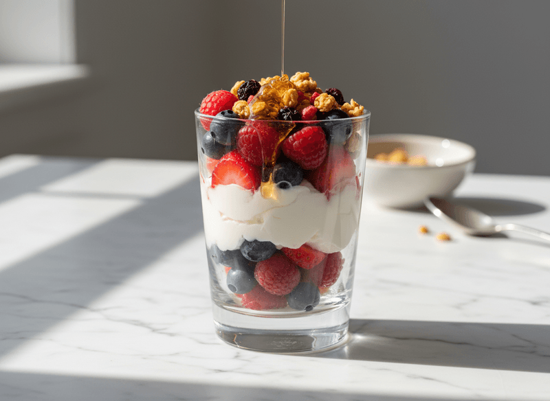 Ricotta & Yogurt Parfait with Fruit