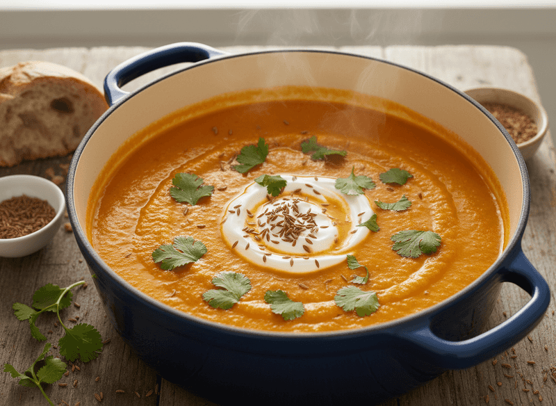 Gingered Carrot & Red Lentil Soup