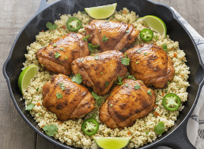 Chipotle Lime Chicken & Cauliflower Rice