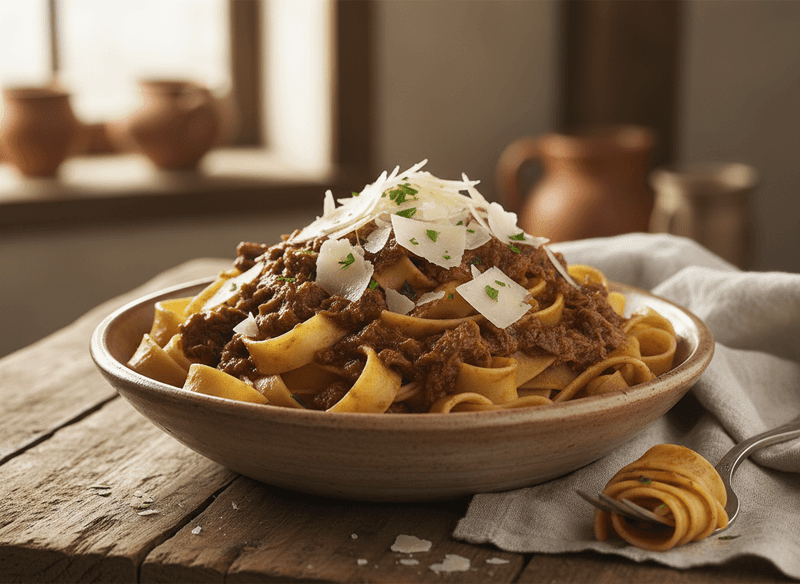 Slow-Cooked Beef Ragu with Pappardelle