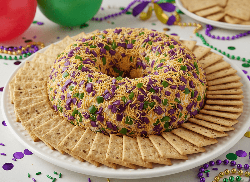 King Cake Cheese Ball