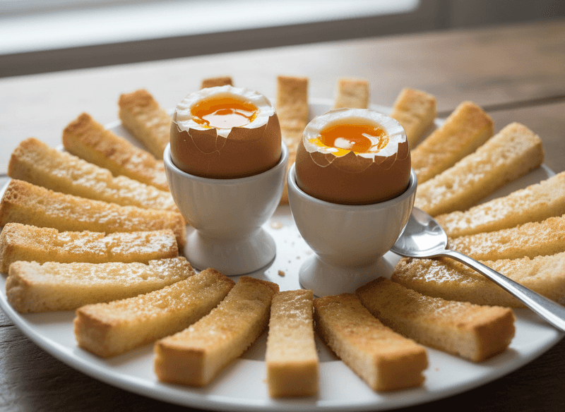 Hard-Boiled Eggs and Toast Soldiers