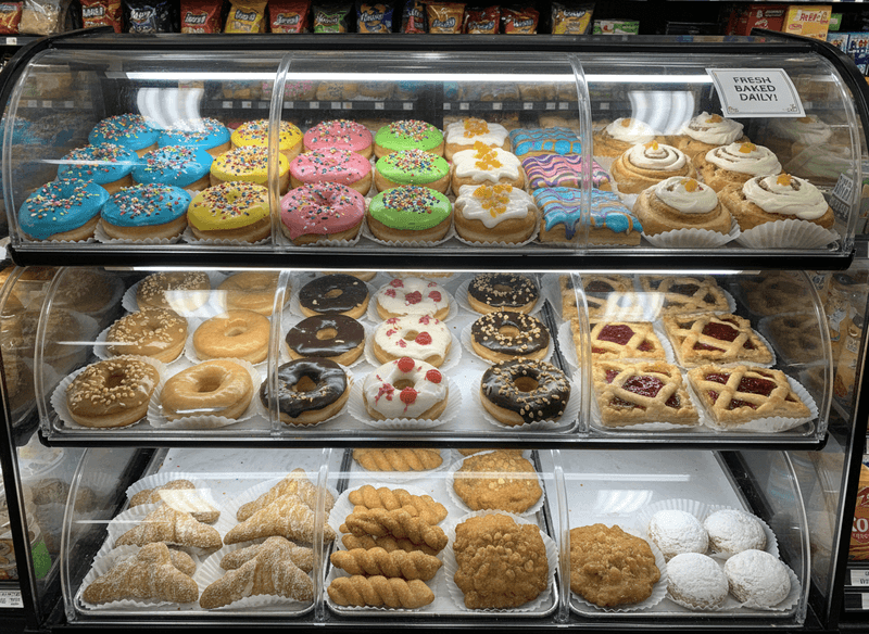Sugary Iced Pastries from Convenience Store Displays