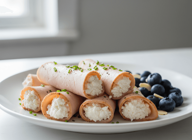 Cottage Cheese and Turkey Roll-Ups