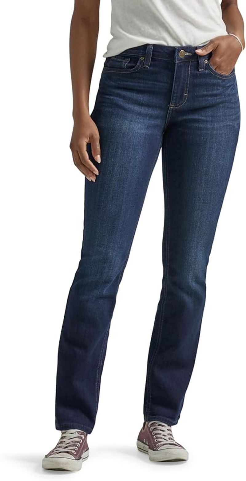 Lee Women's Petite Legendary Mid-Rise Straight Leg Jean