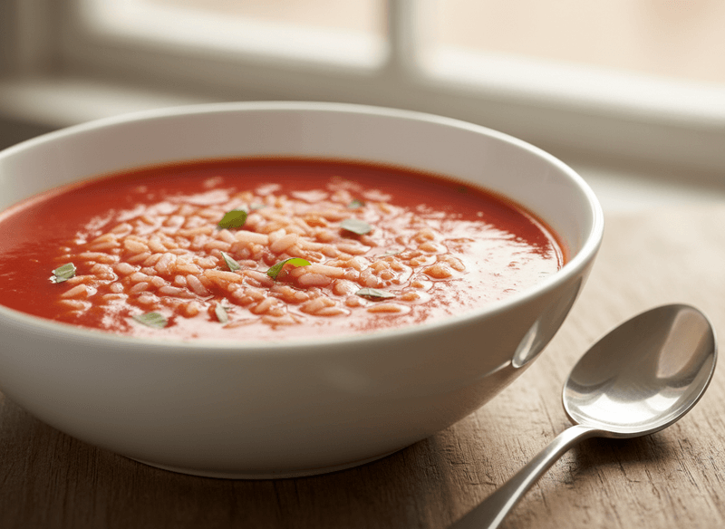 Tomato Rice Pantry Soup