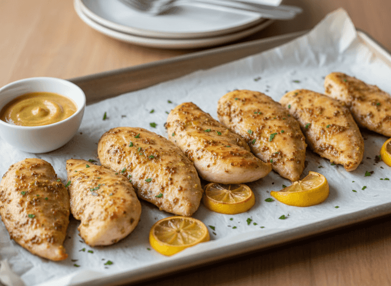 Mustard Baked Chicken Tenders