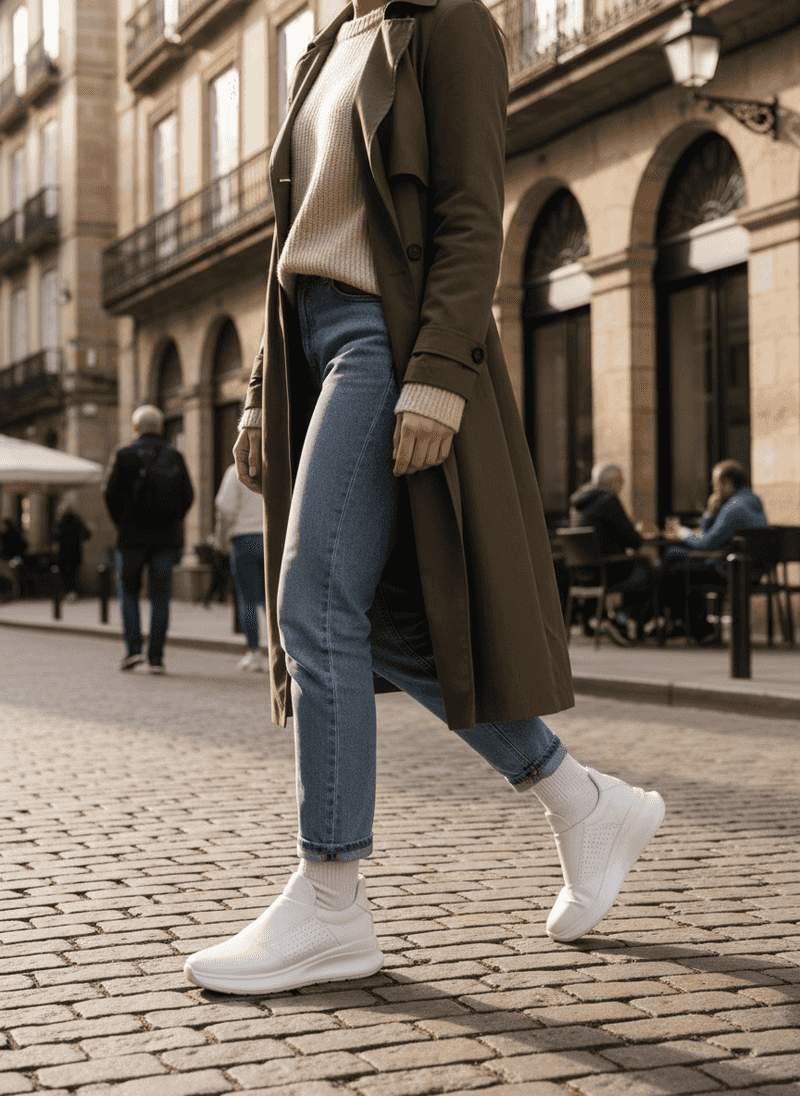 Comfort-First Leather Sneakers