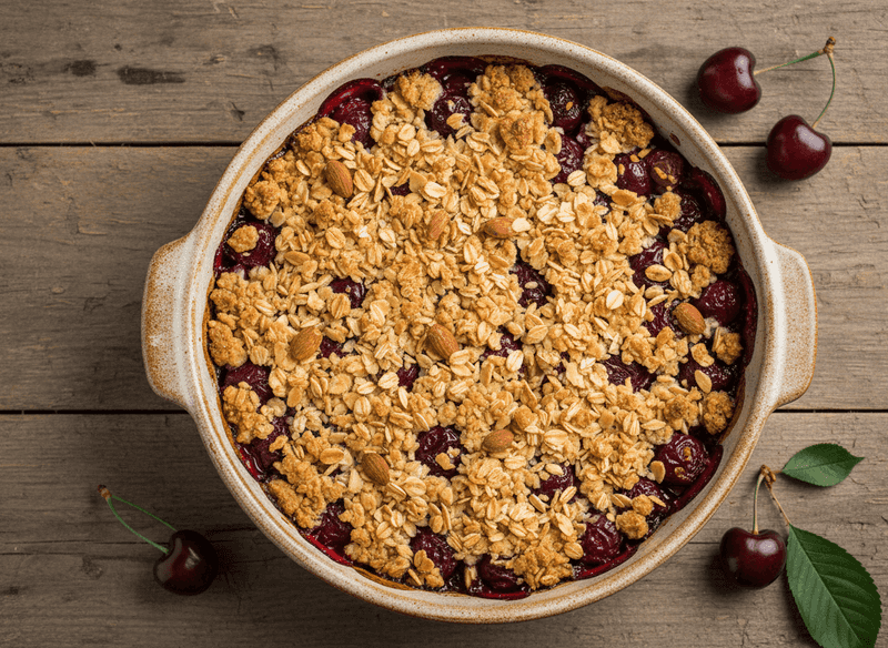 No-Added-Sugar Cherry Crumble