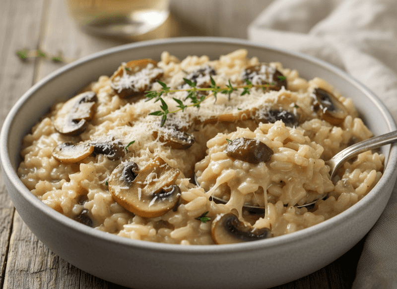 Creamy Mushroom & Thyme Risotto