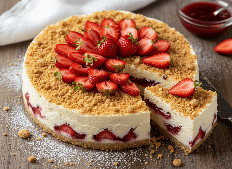 Strawberry Shortcake Cheesecake
