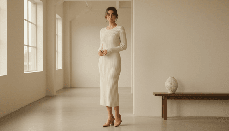 Midi Dress (Structured or Ribbed)