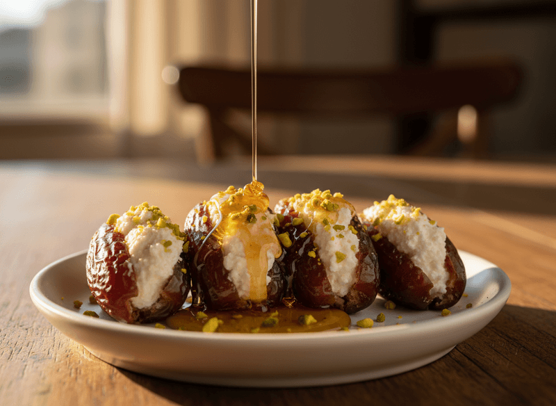Ricotta and Honey Stuffed Dates (Mini Portion)