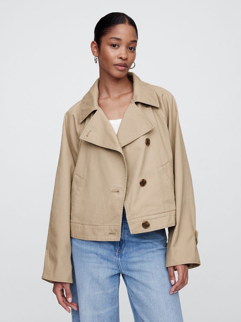 Gap Oversized Crop Trench Jacket