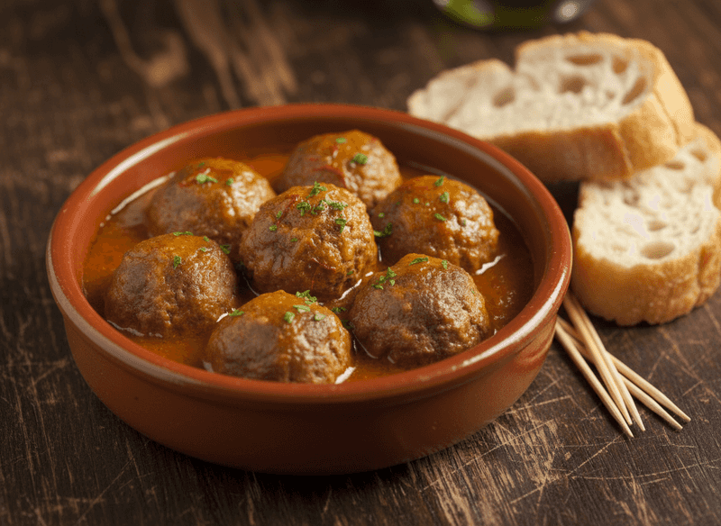 Albóndigas in Rich Tomato-Saffron Sauce