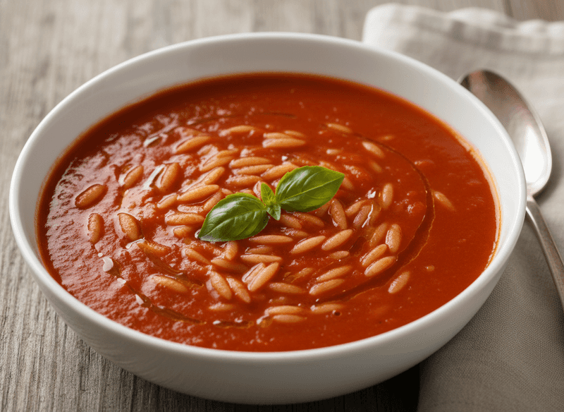 Canned Tomato & Orzo Soup