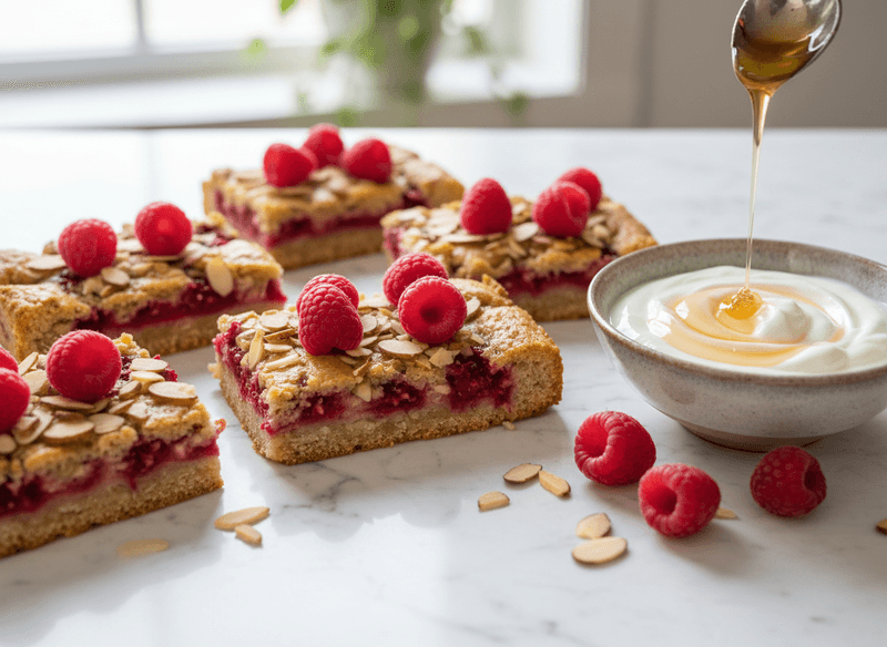 Raspberry Almond Yogurt Breakfast Bars